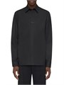 Рубашка-лонгслив из хлопкового поплина Givenchy с классическим воротником и скрытой застежкой 11008820