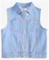 Epic Threads Джинсовая жилетка для девочек из 99% хлопка, с молнией спереди и стильным дизайном, лёгкий уход 11239788