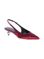Шелковые слингбеки Giambattista Valli с кожаной подошвой и острым носом, 35 мм 11018917