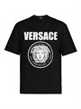 Футболка Versace из хлопкового джерси с принтом Medusa Rock, круглый вырез, 100% хлопок 11012879