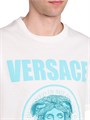 Футболка Versace из хлопкового джерси с принтом Medusa Rock, круглый вырез, 100% хлопок 11012879