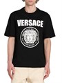 Футболка Versace из хлопкового джерси с принтом Medusa Rock, круглый вырез, 100% хлопок 11012879