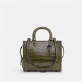 Coach Сумка Rogue 25 из натуральной кожи аллигатора с внутренними карманами и съемными плечевыми ремнями 11209723