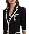 Контрастный блейзер из жесткой ткани LAUREN Ralph Lauren с длинными рукавами и карманами 11177430