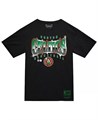 Чёрная футболка с коротким рукавом Mitchell &amp, Ness Boston Celtics из коллекции Worldwide Collection Glow Up с принтом 11222786