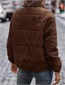 Утепленная куртка Flygo с капюшоном и молнией, укороченная, осенняя, коричневая 10022998