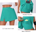 Теннисная мини-юбка Pinspark с высоким поясом, двумя карманами и разрезом, для спорта и активного отдыха 11241120