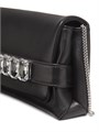 Jimmy Choo Сумочка-клатч из итальянской кожи с кристаллическими украшениями, съемной цепочкой и магнитной застежкой 11166536
