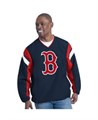 Комфортный и стильный мужской тёмно-синий лонгслив с V-образным вырезом Boston Red Sox от G-III Sports 11225862