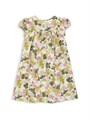 Детское платье с цветочным принтом Arletty от Bonpoint, 70% льна, с короткими рукавами и приталенным силуэтом 11232012
