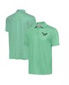 Antigua Мужское поло Philadelphia Eagles Kelly Green/White с влагоотводящей технологией и четырёхсторонней растяжкой 11224312