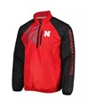 G-III Sports Мужская красно-черная куртка Nebraska Huskers Point Guard с полу-молнией и длинными рукавами 11224376