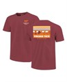 Image One Мужская бордовая футболка с коротким рукавом и уникальным принтом и логотипом Virginia Tech Hokies 11222865