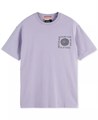 Свободная хлопковая футболка Scotch &amp, Soda с принтом на груди и коротким рукавом 11230897