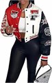 Flygo Лонгслив Varsity College Jacket с цветовым блоком, 75% хлопка, 25% полиэстера, стильный уличный стиль 10022951