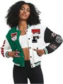 Flygo Лонгслив Varsity College Jacket с цветовым блоком, 75% хлопка, 25% полиэстера, стильный уличный стиль 10022951