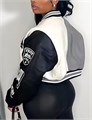 Flygo Лонгслив Varsity College Jacket с цветовым блоком, 75% хлопка, 25% полиэстера, стильный уличный стиль 10022951