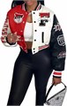 Flygo Лонгслив Varsity College Jacket с цветовым блоком, 75% хлопка, 25% полиэстера, стильный уличный стиль 10022951