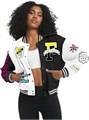 Flygo Лонгслив Varsity College Jacket с цветовым блоком, 75% хлопка, 25% полиэстера, стильный уличный стиль 10022951