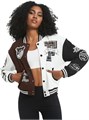 Flygo Лонгслив Varsity College Jacket с цветовым блоком, 75% хлопка, 25% полиэстера, стильный уличный стиль 10022951