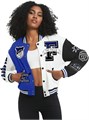 Flygo Лонгслив Varsity College Jacket с цветовым блоком, 75% хлопка, 25% полиэстера, стильный уличный стиль 10022951