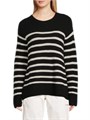 Alice + Olivia Свитер Harold в полоску из шерсти и кашемира с круглым вырезом и длинными рукавами, 70% шерсти, 30% кашемира 11170643