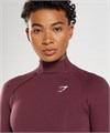 Gymshark Комфортный и стильный топ Vital Seamless с высоким горлом и контурным эффектом 11236446