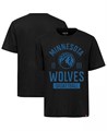 Sportiqe Футболка чёрного цвета Minnesota Timberwolves Duke Premium из 100% хлопка с короткими рукавами и классическим кроем 11221991