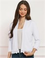 Легкий и стильный женский короткий кардиган с кружевной отделкой, 3/4 рукавами и открытым фронтом от Grace Karin, лето 2025 10023057