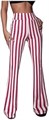Стильные расклешённые полосатые лосины Soly Hux с эластичным высоким поясом, удобные для повседневной носки 11241697