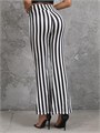 Стильные расклешённые полосатые лосины Soly Hux с эластичным высоким поясом, удобные для повседневной носки 11241697