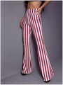Стильные расклешённые полосатые лосины Soly Hux с эластичным высоким поясом, удобные для повседневной носки 11241697