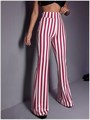 Стильные расклешённые полосатые лосины Soly Hux с эластичным высоким поясом, удобные для повседневной носки 11241697