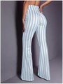 Стильные расклешённые полосатые лосины Soly Hux с эластичным высоким поясом, удобные для повседневной носки 11241697