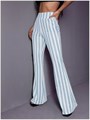 Стильные расклешённые полосатые лосины Soly Hux с эластичным высоким поясом, удобные для повседневной носки 11241697