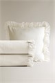 Zara Home Текстурированный хлопковый плед с рюшами по краям 11168937