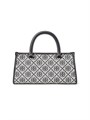 Tory Burch Сумка с верхней ручкой из мягкого хлопкового микса с узором T Monogram и съемным плечевым ремнём 11010731