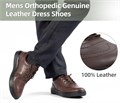 OrthoComfoot Мужские ортопедические кожаные туфли: удобные оксфорды с поддержкой свода стопы для снятия болей в стопах 11241930