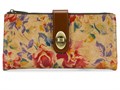 Patricia Nash Женский кошелек Annesley из натуральной кожи с принтом Aegean Blooms и застежкой на поворотный замок 11232697