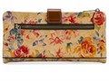Patricia Nash Женский кошелек Annesley из натуральной кожи с принтом Aegean Blooms и застежкой на поворотный замок 11232697