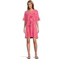 Платье Johnny Was Diina с рюшами, короткими рукавами и цветочной вышивкой, 100% хлопок 11226971