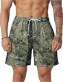 Мужские шорты Flygo с графическим камуфляжным принтом, 60% полиэстер и 40% хлопок, идеальные для спорта и отдыха 10023010