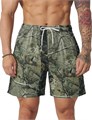 Мужские шорты Flygo с графическим камуфляжным принтом, 60% полиэстер и 40% хлопок, идеальные для спорта и отдыха 10023010