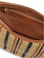 Ulla Johnson Миниатюрная сумка-хобо Twyla из полосатой рафии с кожаными деталями, регулируемым ремнем и карманом на молнии 11031037