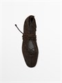 Балетки Massimo Dutti с шнуровкой из козьей кожи с объемными ремешками и съемным задним ремешком 11202120