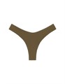 Бикини-баски MONTCE lulu с зигзагообразной строчкой в цвете хаки, низкой талией и бразильским кроем 11171284