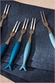 Zara Home Набор вилок для закусок из нержавеющей стали в форме рыбьих хвостов, 8 штук, различные цветовые оттенки 11229628