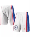 Mitchell &amp, Ness Мужские белые сетчатые шорты Philadelphia 76ers 1996-97 Hardwood Classics Swingman с эластичным поясом 11224711