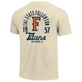 Image One Мужская футболка Comfort Colors из мягкого хлопка с ретро накладкой Cal State Fullerton Titans 10049196