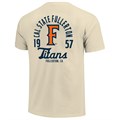 Image One Мужская футболка Comfort Colors из мягкого хлопка с ретро накладкой Cal State Fullerton Titans 10049196